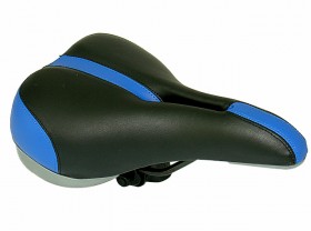 안장(MTB, 전립선 중형, S218C 스프링부, 흑청/흑적)