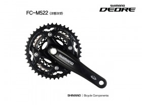 기어크랭크(3단, 시마노10S, DEORE, FC-M522, 42T, 옥타링크)
