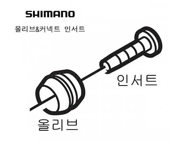 유압브레키부품(시마노 올리브&커넥팅인서트 SM-BH59, 낱게(1조) /올리브1통/인서트1통  /  슬람 올리브킷)
