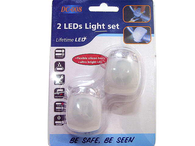 LED라이트(2구LED, DC-008#, 부착식, 흑색몸체)