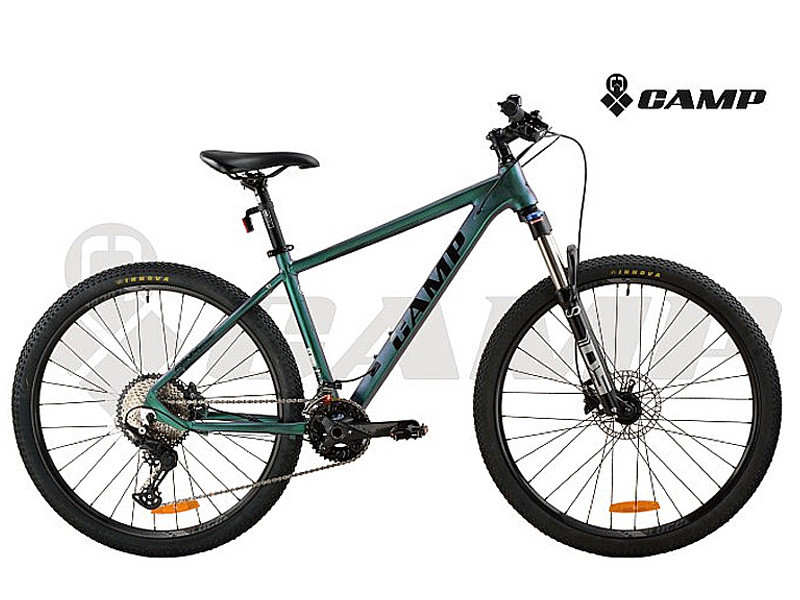 고급MTB(캠프 FENIX 3.0+플러스, 27.5x22S, 데오레3점, 늄차체, 그린/블루, 15.5