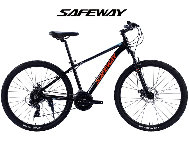 MTB(SAFEWAY P100 , 27.5*21S, 알미늄, 기계식디스크, 인터널케이블, 시마노4점, 흑적)
