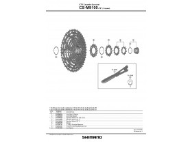 후일 스프라켓 부품(락링&와샤, CS-M9100-12용, 시마노 XTR, 12S)